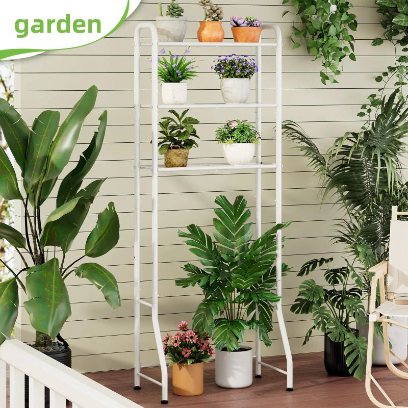 3-Tier Over The Toilet Storage Rack with Hooks and Paper Holder for Bathroom