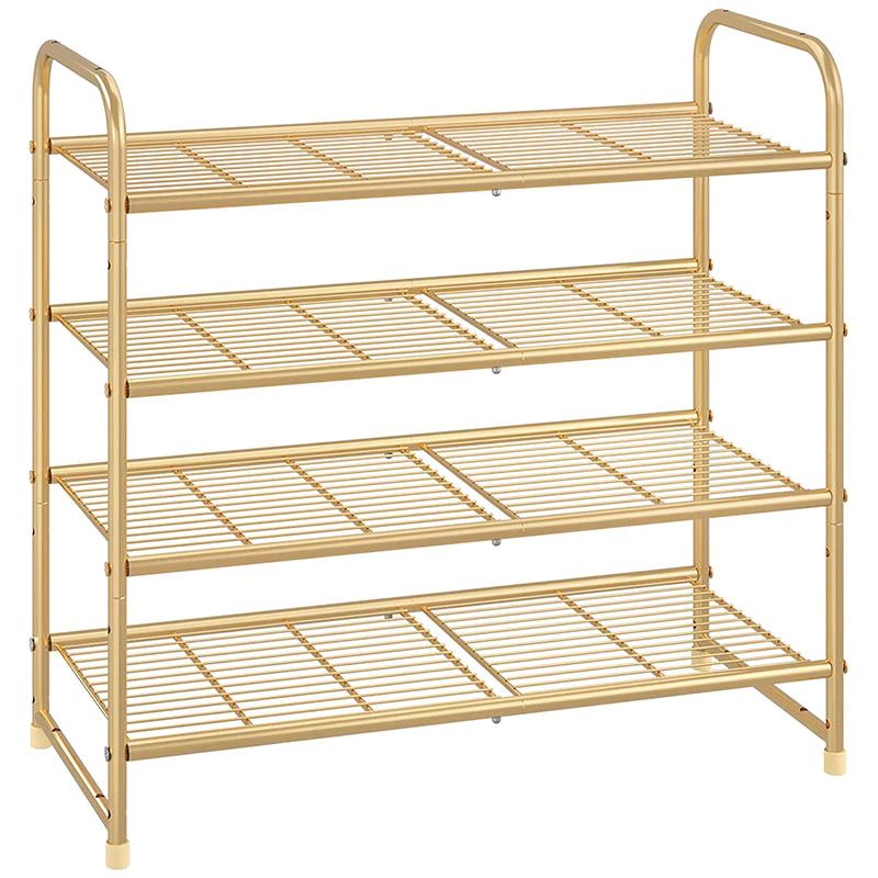 Expandable 4-Tier Shoe Rack: Adjustable Storage Organizer for 12-15 Pairs